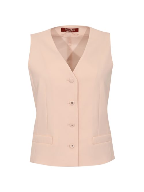 Gilet MSTMADIA in crepe di lana Rosa MAX MARA STUDIO | 2616151011600047